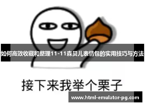 如何高效收藏和整理11-11森贝儿表情包的实用技巧与方法